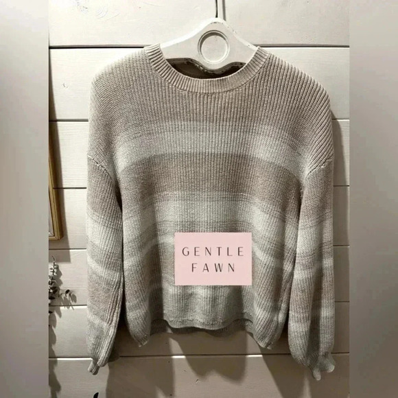 Gentle Fawn Sweaters - 🧶GENTLE FAWN  cream tan & blue sweater size S